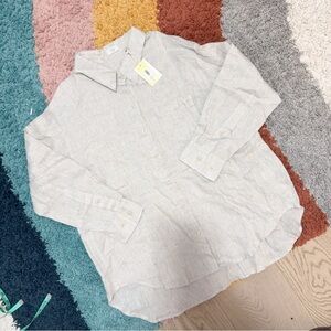 NWT 125504 ARITZIA 125504 relaxed natural ecru XS linen